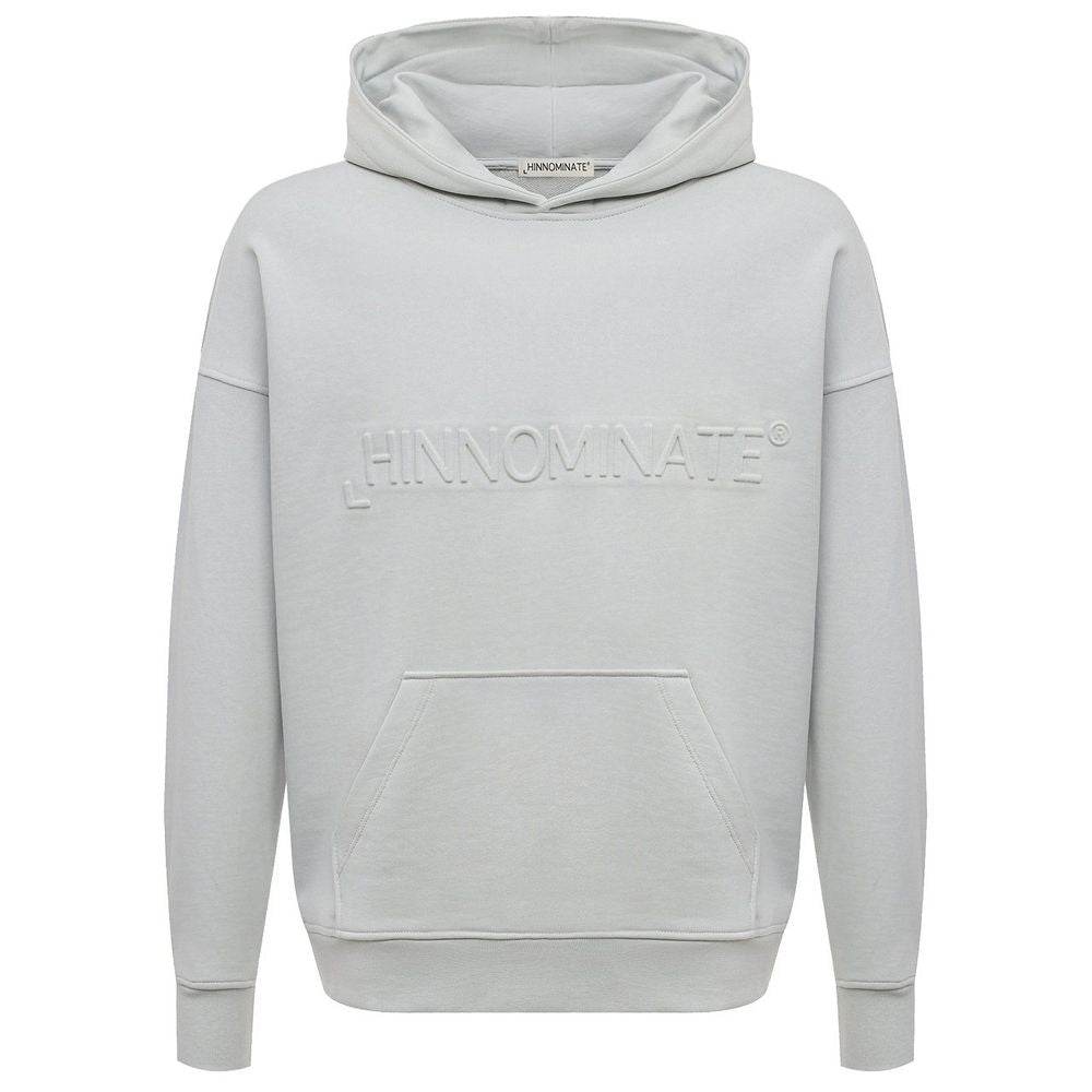 Hinnominate Gray Cotton Men Hoodie - Hilstor