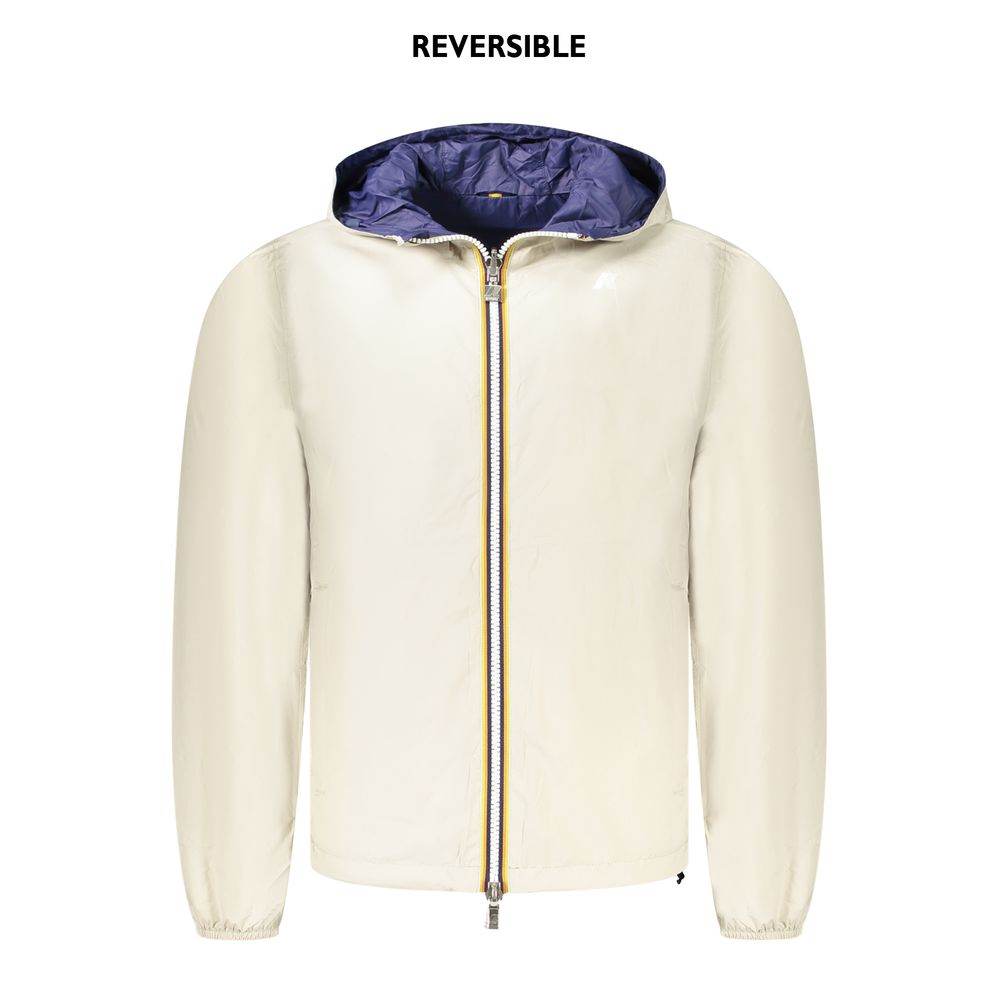 K-WAY Beige Nylon Men's Jacket - Hilstor
