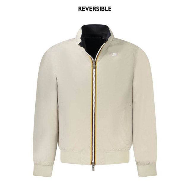 K-WAY Beige Nylon Men Jacket - Hilstor