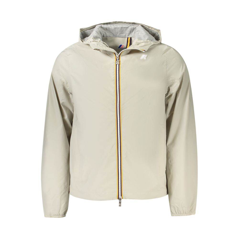 K-WAY Beige Nylon Men Jacket - Hilstor