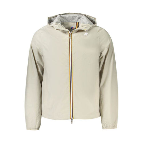 K-WAY Beige Nylon Men Jacket - Hilstor
