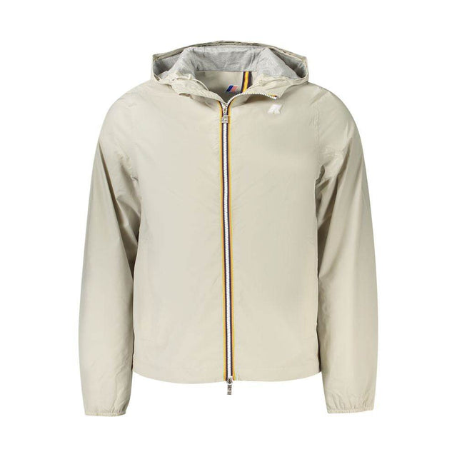 K-WAY Beige Nylon Men Jacket - Hilstor