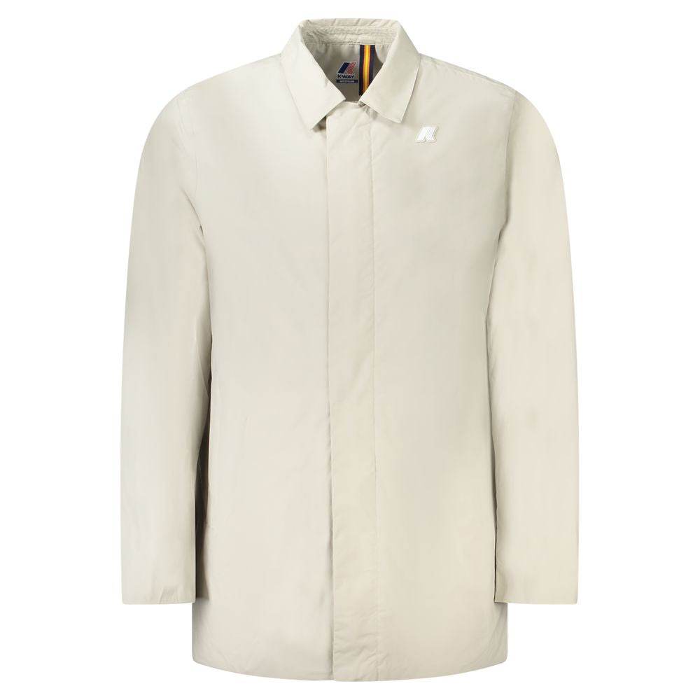 K-WAY Beige Polyamide Men Jacket - Hilstor