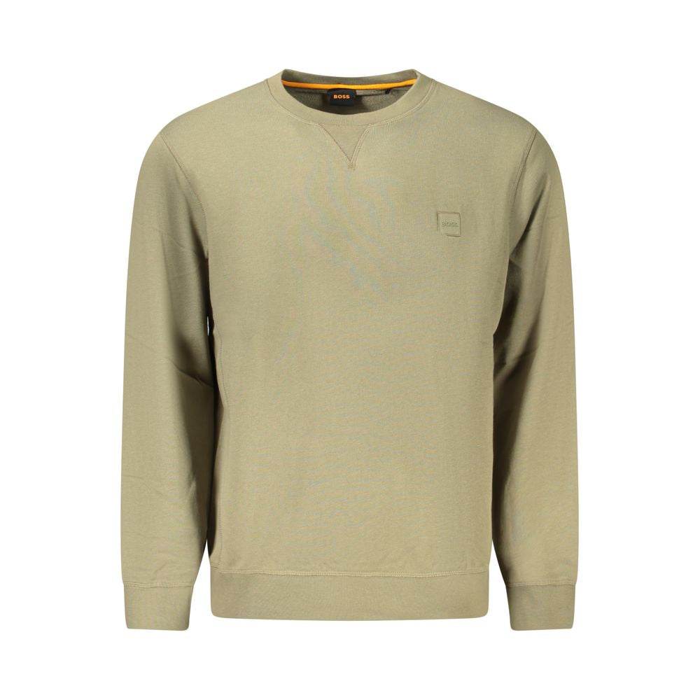 Hugo Boss Green Cotton Men Sweater - Hilstor