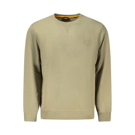 Hugo Boss Green Cotton Men Sweater - Hilstor