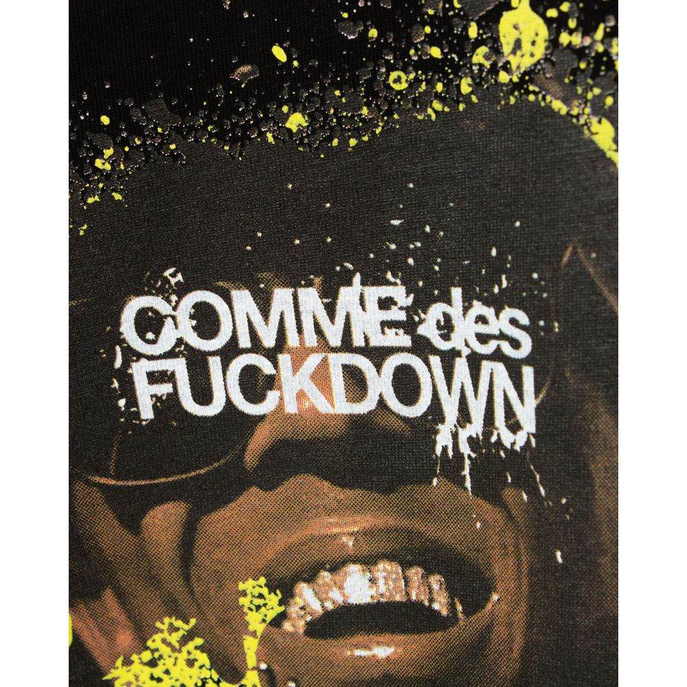 Comme Des Fuckdown Black Cotton T-Shirt - Hilstor