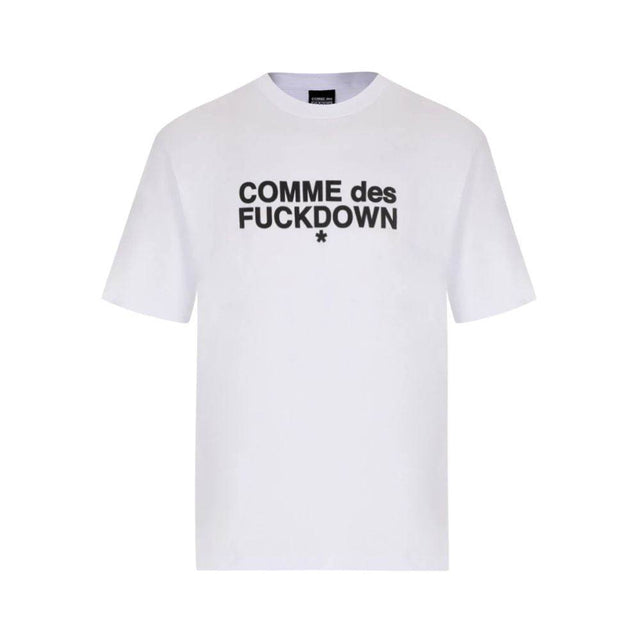 Comme Des Fuckdown White Cotton T-Shirt - Hilstor