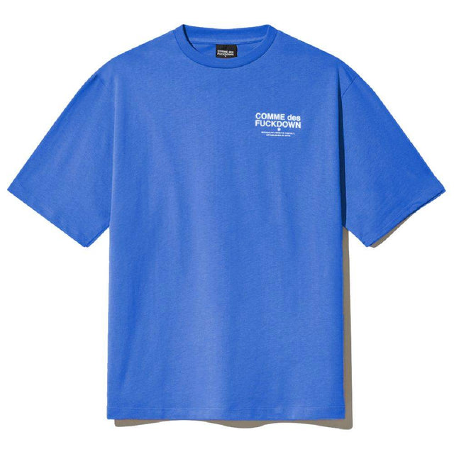 Comme Des Fuckdown Blue Cotton T-Shirt - Hilstor