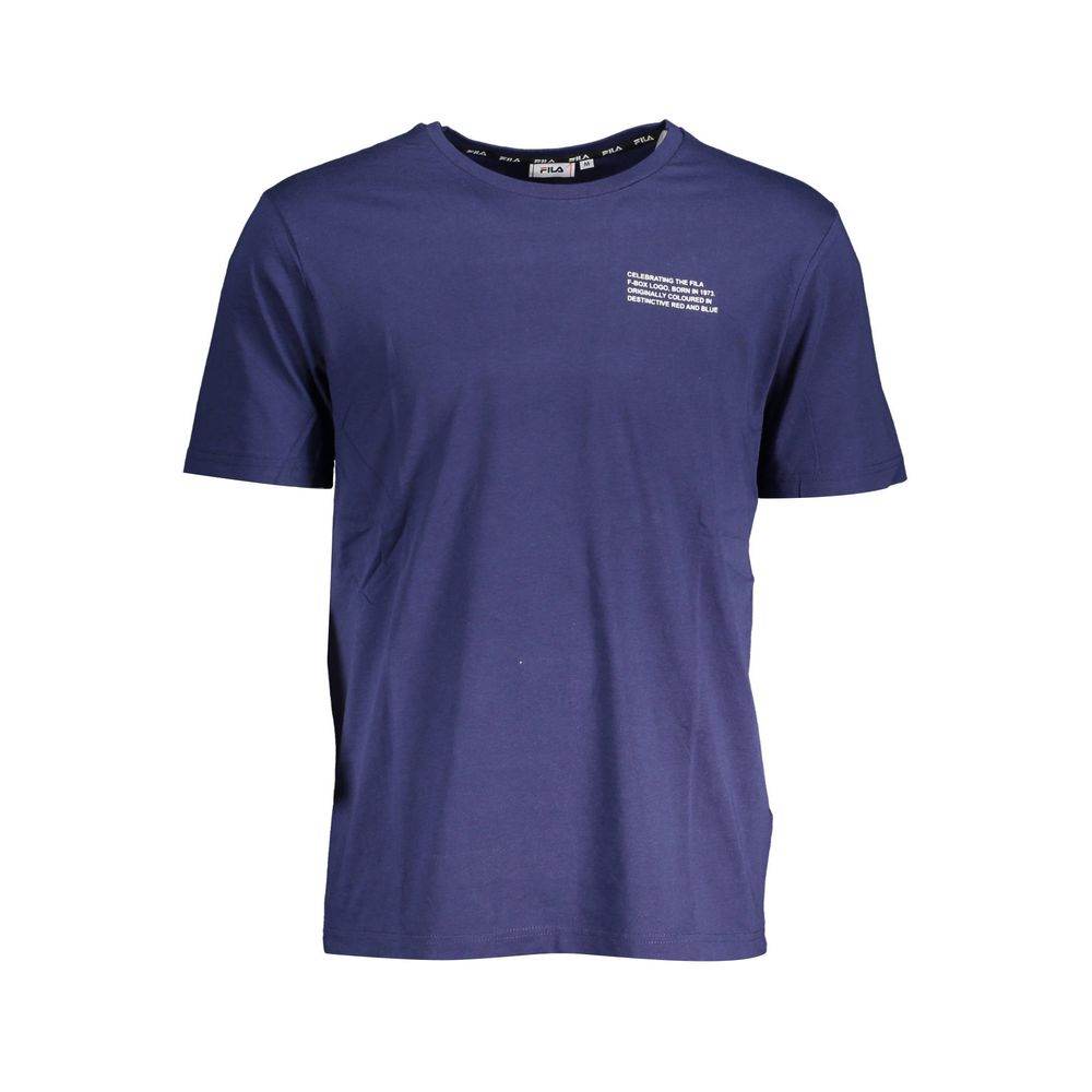 Fila Blue Cotton T-Shirt - Hilstor
