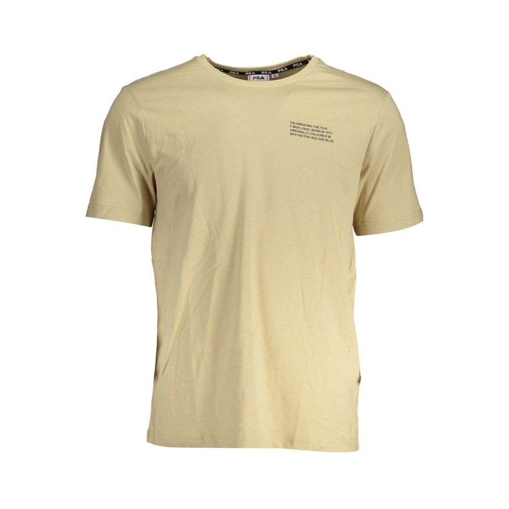 Fila Beige Cotton T-Shirt - Hilstor