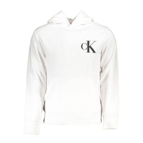 Calvin Klein White Cotton Men Sweater with Hood - Hilstor