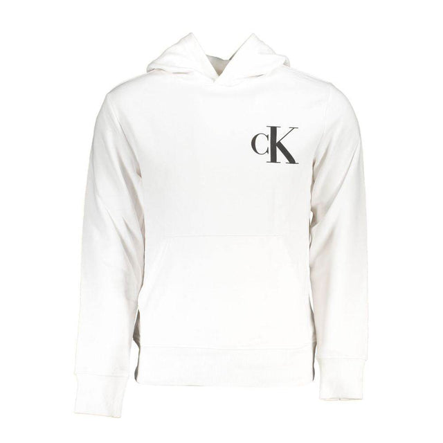 Calvin Klein White Cotton Men Sweater with Hood - Hilstor