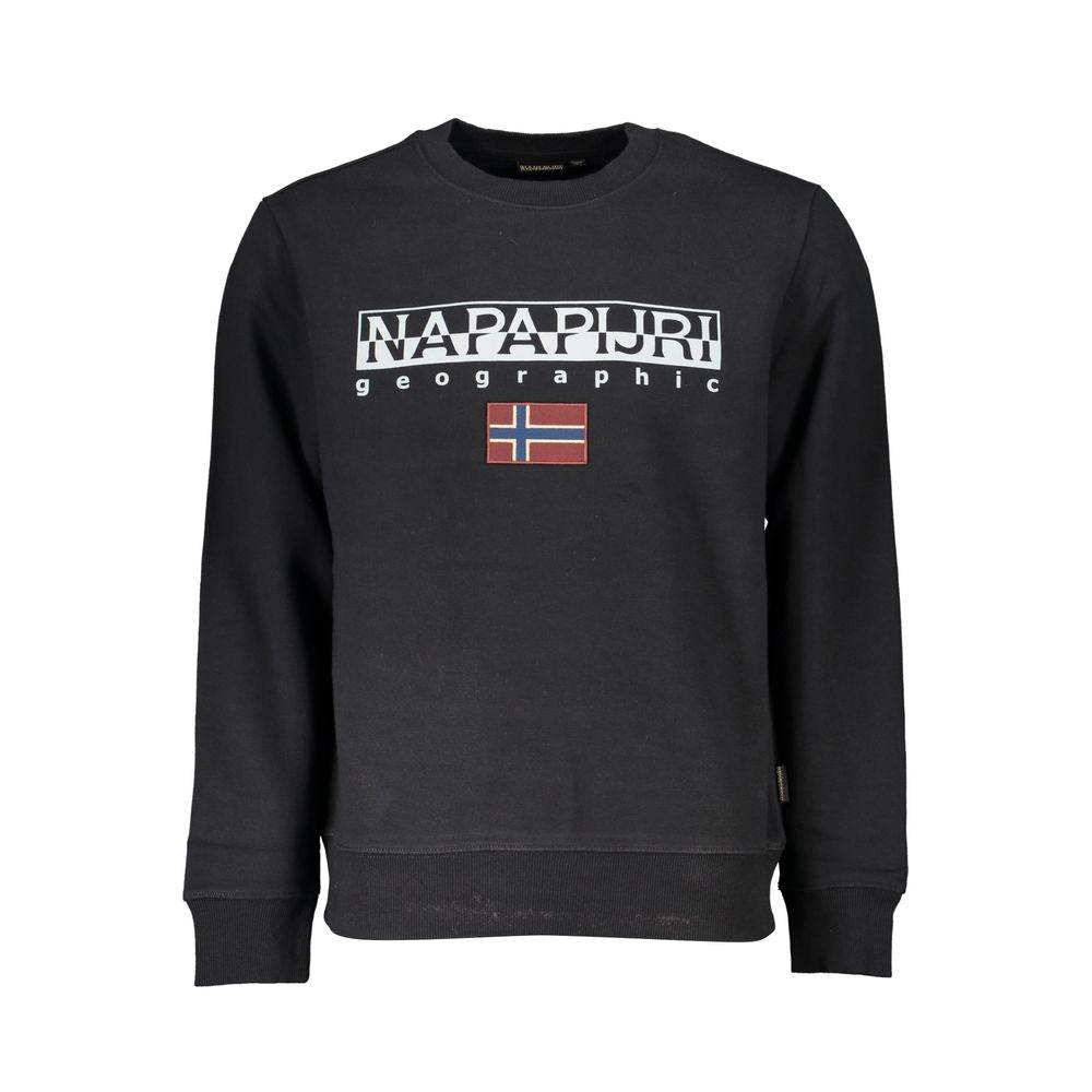 Napapijri Black Cotton Men Sweater - Hilstor