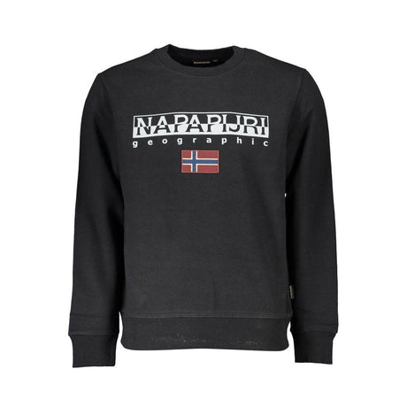 Napapijri Black Cotton Men Sweater - Hilstor