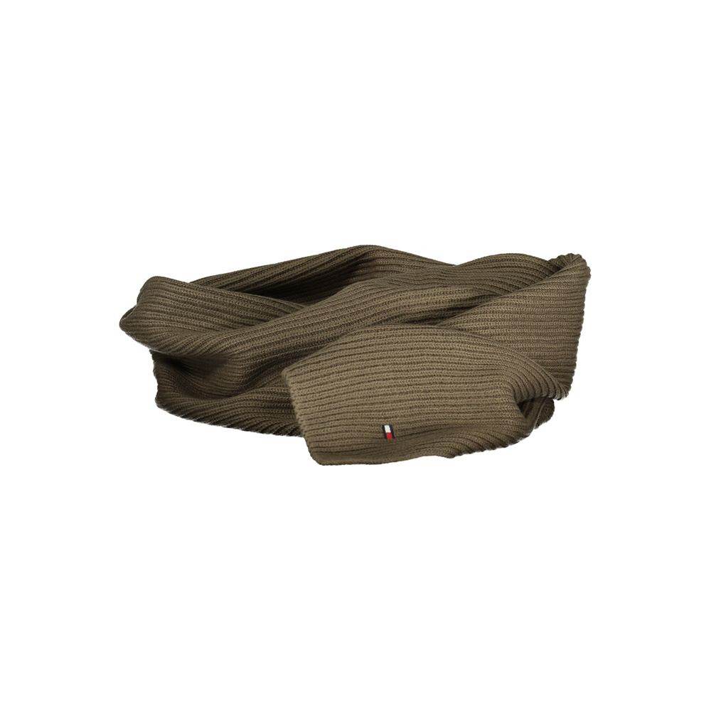Tommy Hilfiger Green Cotton Scarf - Hilstor