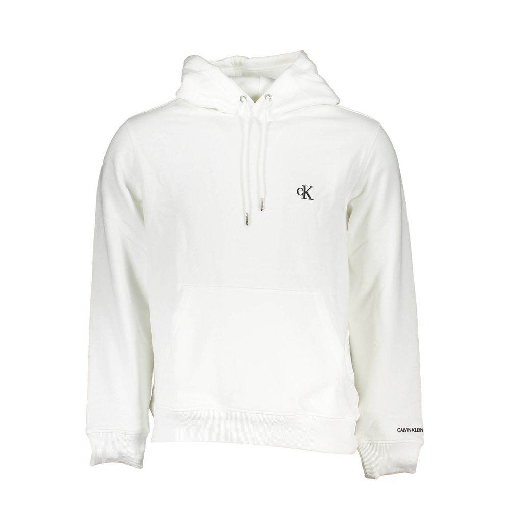 Calvin Klein White Cotton Men's Hooded Sweater - Hilstor