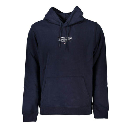 Tommy Hilfiger Blue Cotton Men Sweater with Hood - Hilstor