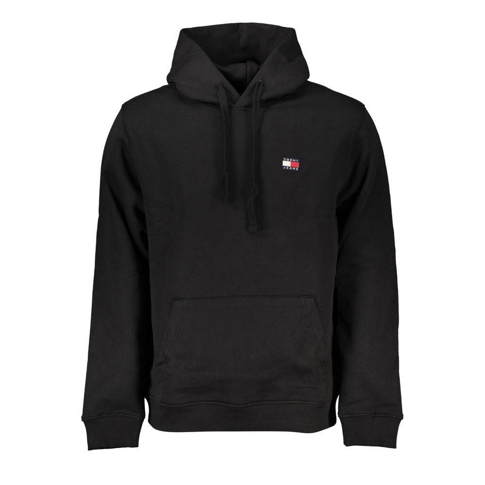 Tommy Hilfiger Black Cotton Men Sweater with Hood - Hilstor