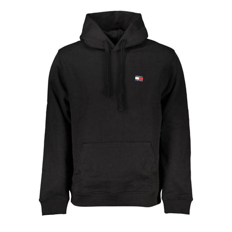 Tommy Hilfiger Black Cotton Men Sweater with Hood - Hilstor