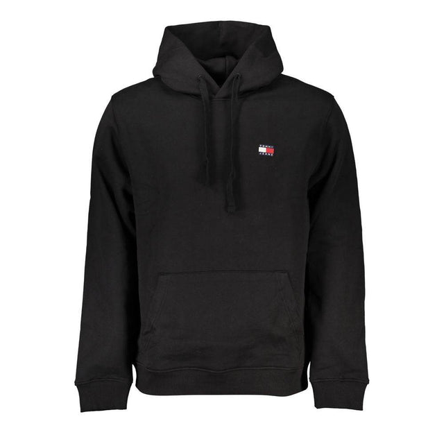 Tommy Hilfiger Black Cotton Men Sweater with Hood - Hilstor