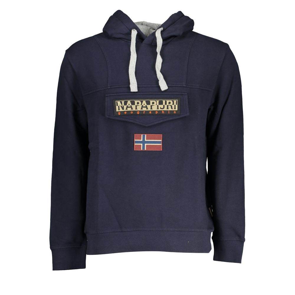 Napapijri Blue Cotton Men Sweater - Hilstor