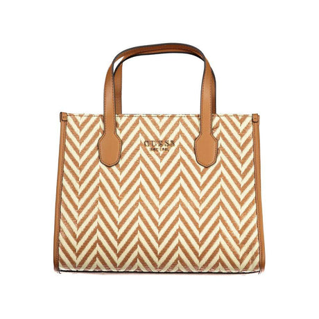 Guess Jeans Brown Cotton Handbag - Hilstor