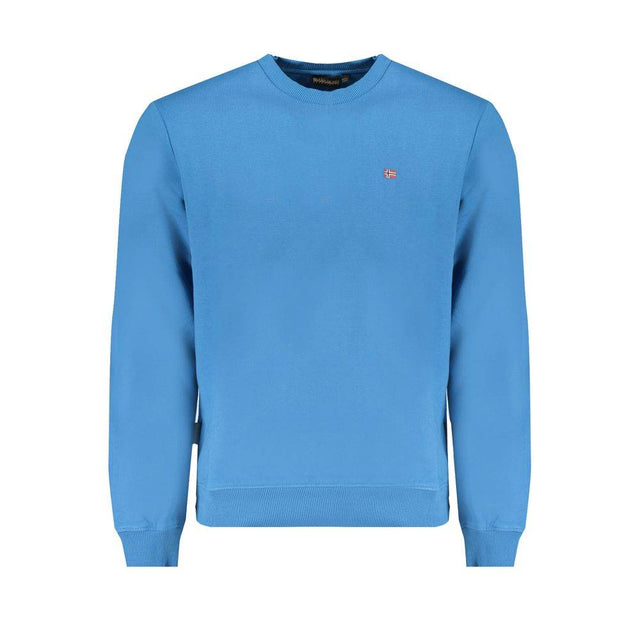 Napapijri Blue Cotton Men Sweater - Hilstor