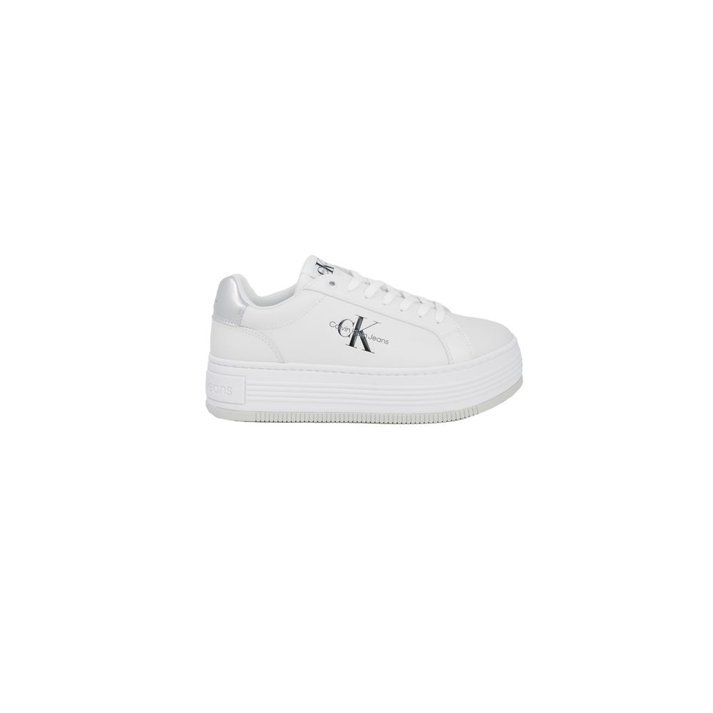 Calvin Klein Jeans Silver Leather Sneaker