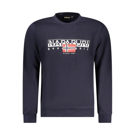 Napapijri Blue Cotton Men Sweater - Hilstor