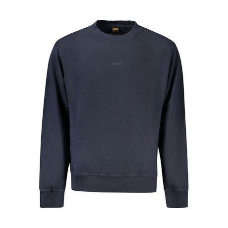 Hugo Boss Blue Cotton Men Sweater - Hilstor