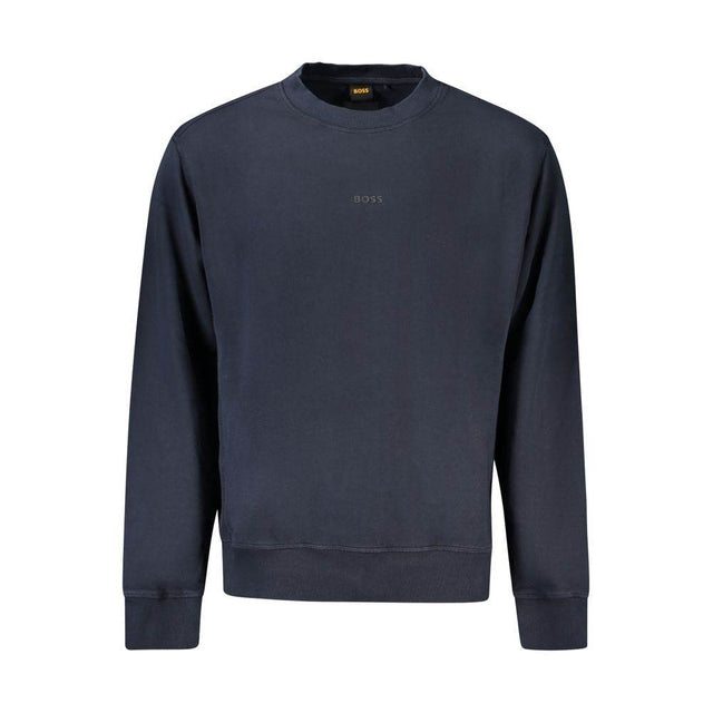 Hugo Boss Blue Cotton Men Sweater - Hilstor