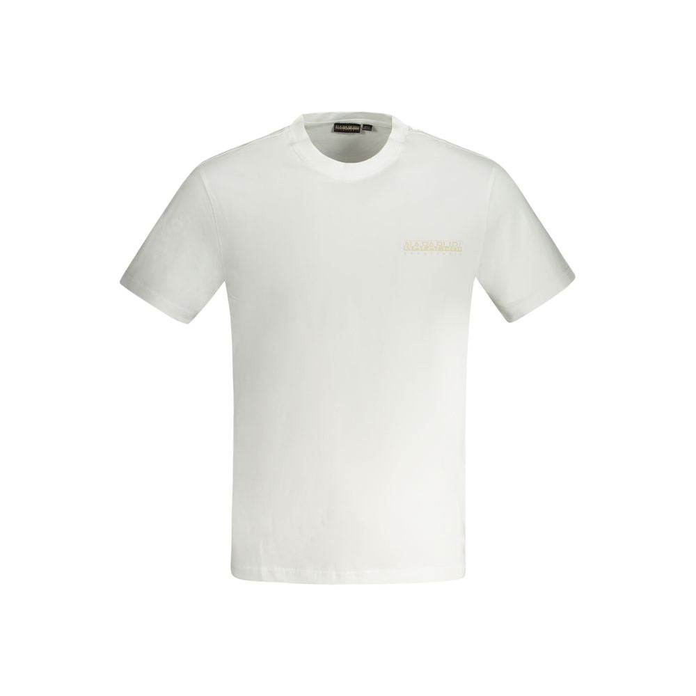Napapijri White Cotton T-Shirt - Hilstor