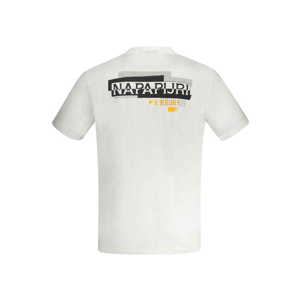 Napapijri White Cotton T-Shirt - Hilstor