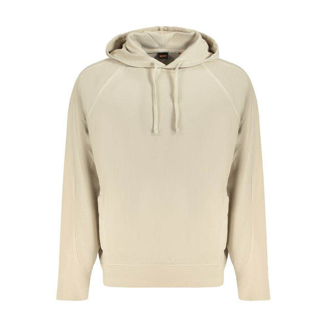 Hugo Boss Beige Cotton Men Hoodie - Hilstor