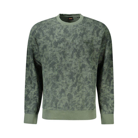Hugo Boss Green Cotton Men Sweater - Hilstor