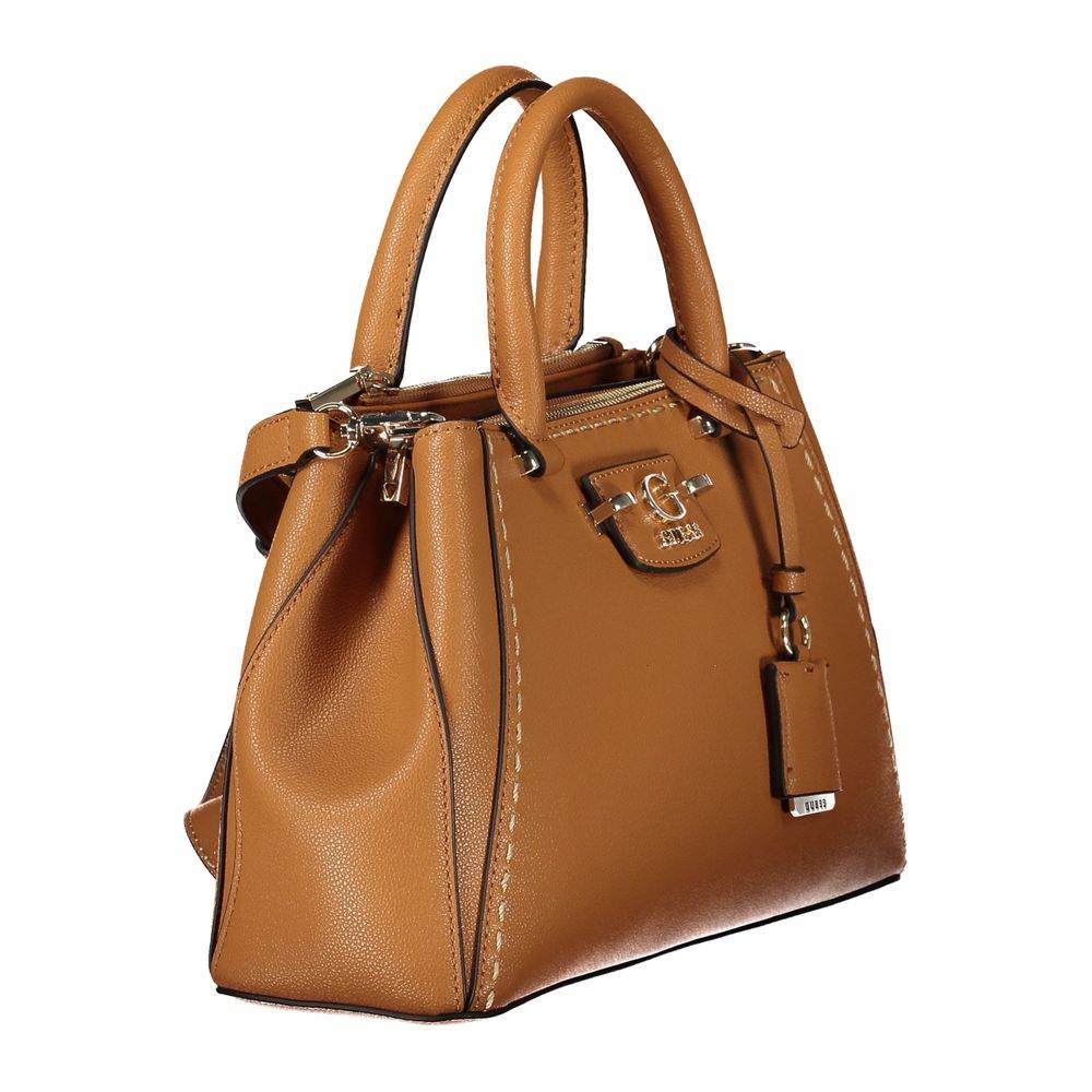 Guess Jeans Brown Polyethylene Handbag - Hilstor