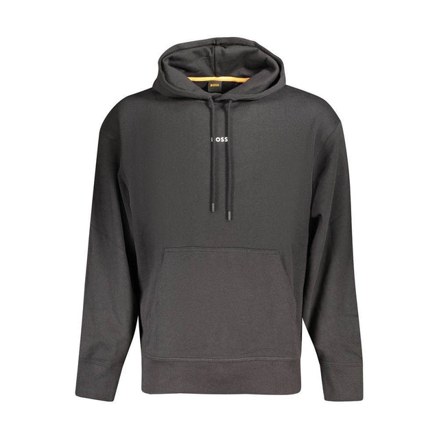 Hugo Boss Black Cotton Men Sweater - Hilstor