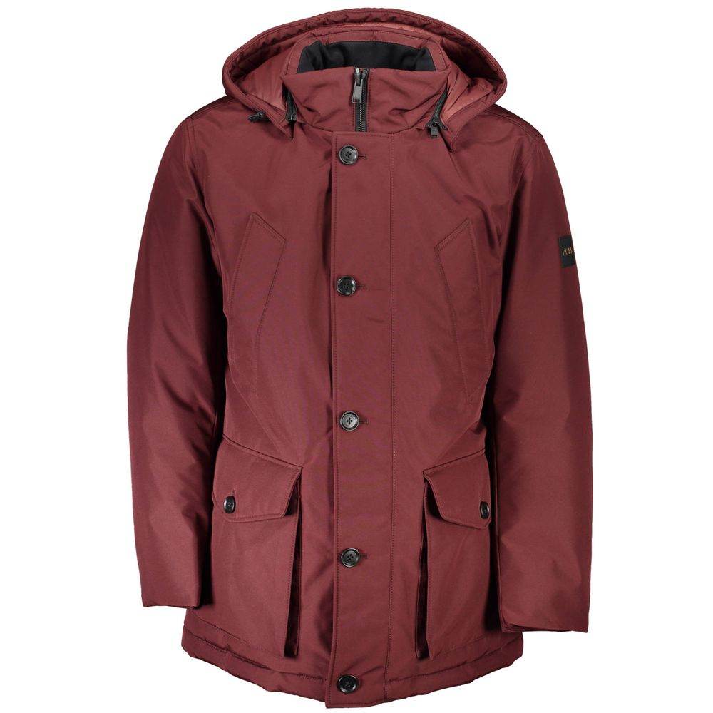 Hugo Boss Red Polyester Men Jacket - Hilstor