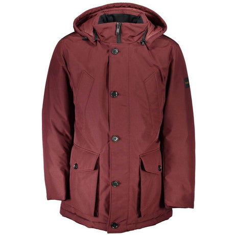 Hugo Boss Red Polyester Men Jacket - Hilstor