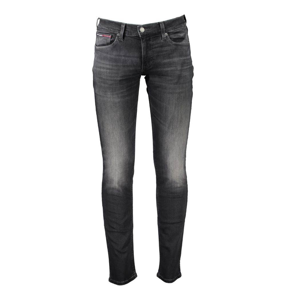 Tommy Hilfiger Black Cotton Men Jeans - Hilstor