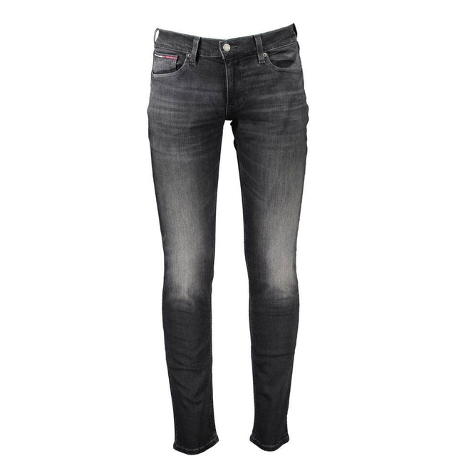 Tommy Hilfiger Black Cotton Men Jeans - Hilstor