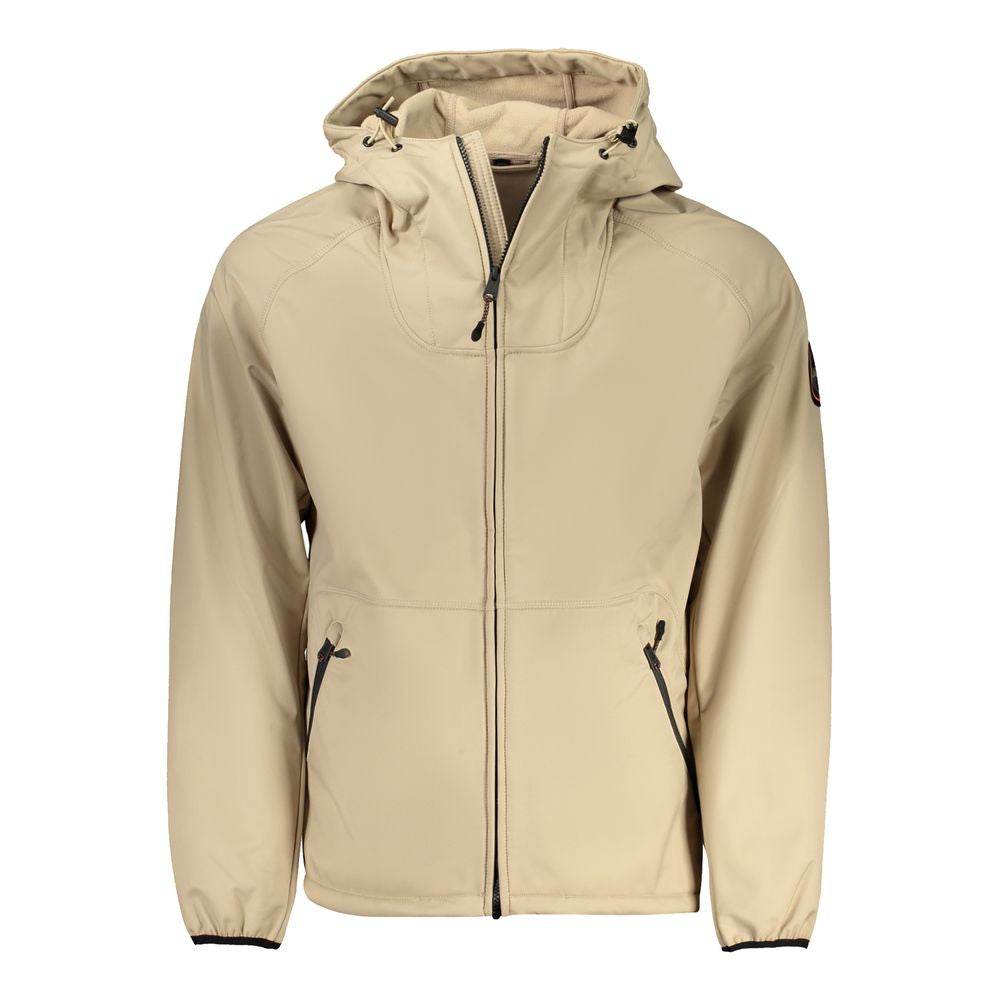 Napapijri Beige Recycled Polyester Men Jacket - Hilstor