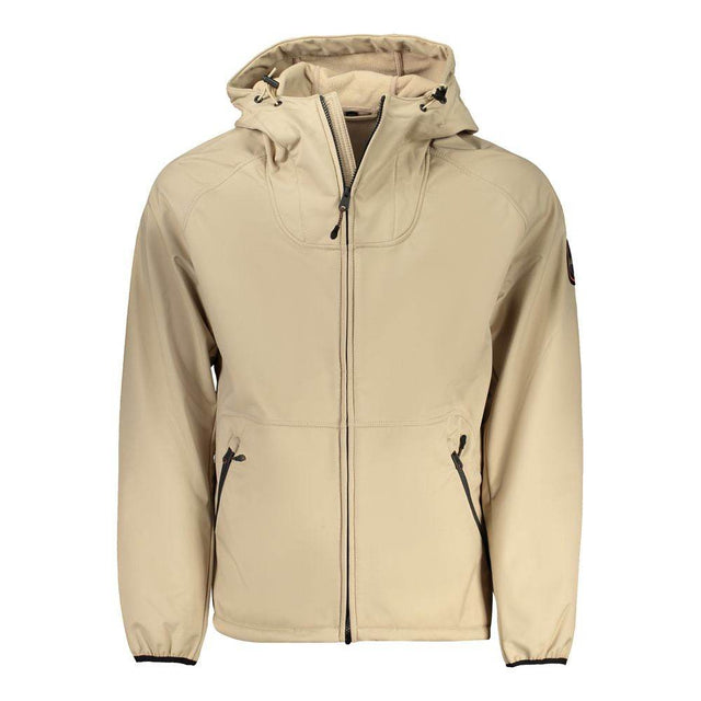 Napapijri Beige Recycled Polyester Men Jacket - Hilstor