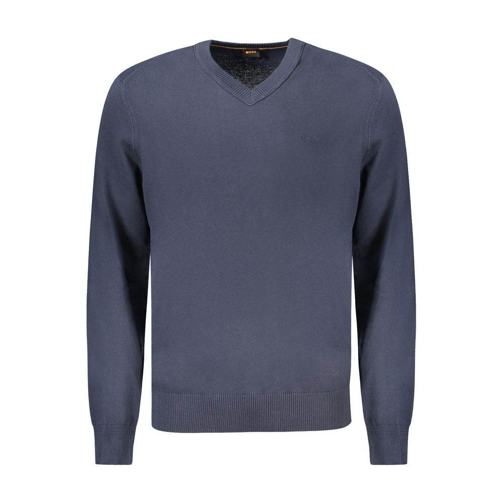 Hugo Boss Blue Cotton Sweater - Hilstor