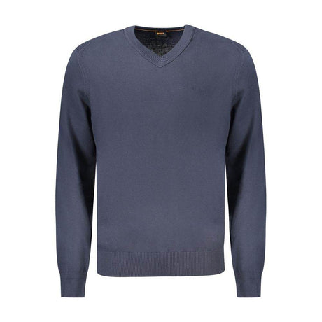 Hugo Boss Blue Cotton Sweater - Hilstor