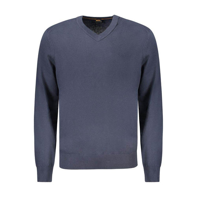 Hugo Boss Blue Cotton Sweater - Hilstor