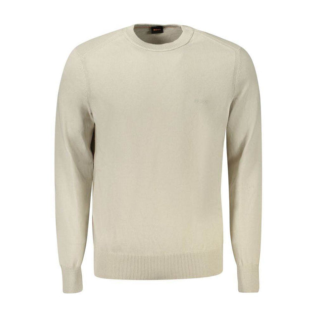 Hugo Boss Beige Cotton Sweater - Hilstor