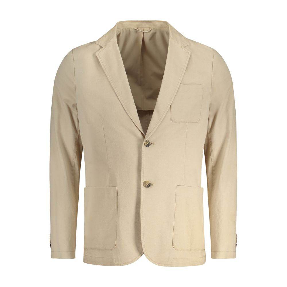 Guess Jeans Beige Cotton Men Jacket - Hilstor