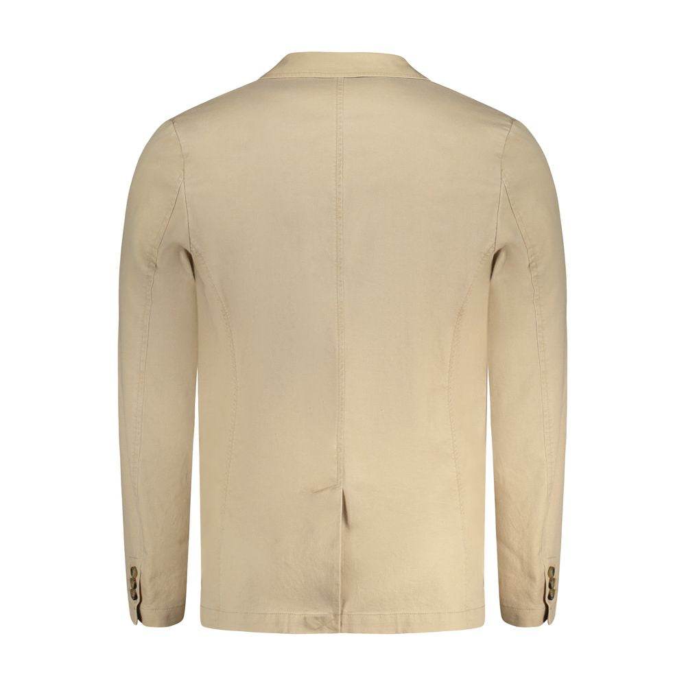 Guess Jeans Beige Cotton Men Jacket - Hilstor