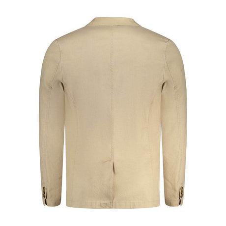 Guess Jeans Beige Cotton Men Jacket - Hilstor
